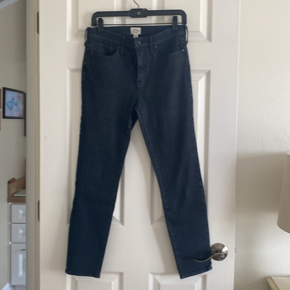 J.Crew women’s size 28 black ❇︎SPARKLE ❇︎9 inch high-rise toothpick denim jeans